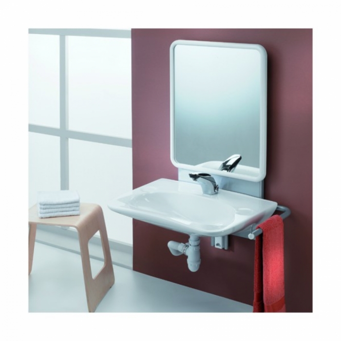 Support lavabo réglable avec miroir