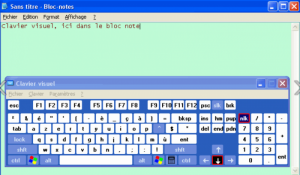 Logiciel de clavier visuel