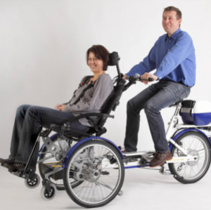 Vélo pousse-fauteuil détachable