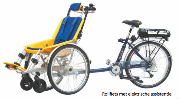 Vélo pousse-fauteuil détachable