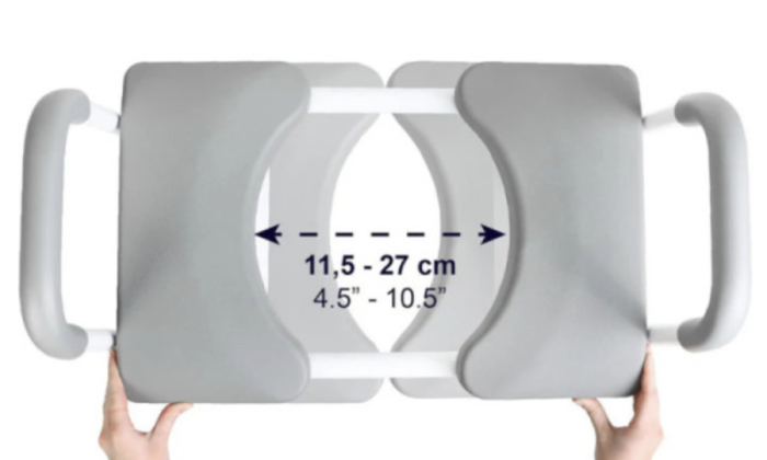 Siège de toilette avec hauteur et largeur d'assise réglables