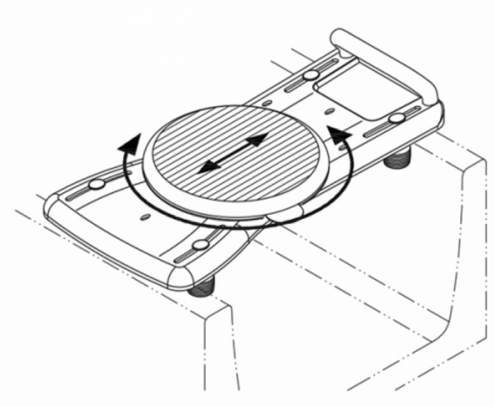 Planche de bain avec disque de transfert