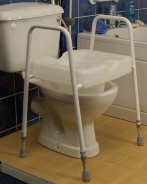 Cadre de toilette avec rehausseur