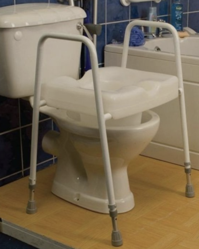 Cadre de toilette avec rehausseur