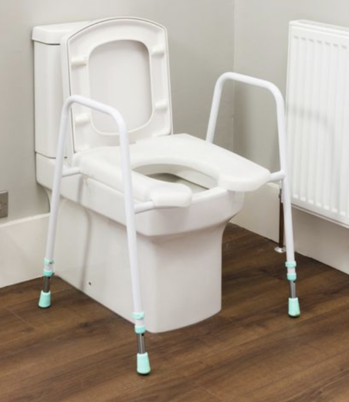 Cadre de toilette avec rehausseur