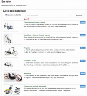 vélo adapté et adaptations de vélo