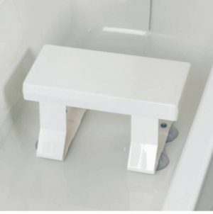 Tabouret de bain avec assise rectangulaire