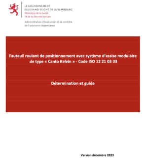 Luxembourg : Guide fauteuil roulant de positionnement avec assise modulaire