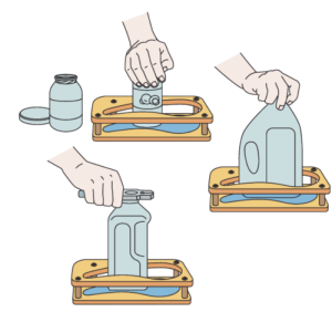 Support universel pour ouverture des bouchons à vis